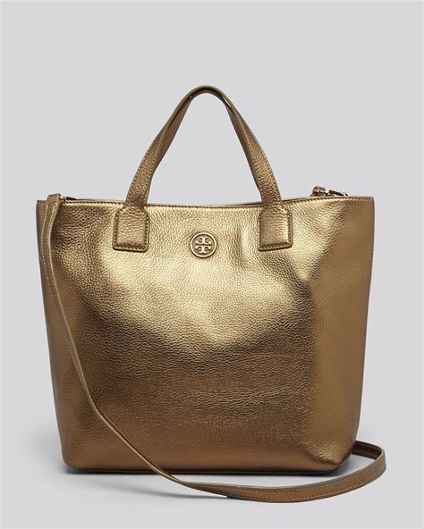 tory burch gold metallic bag